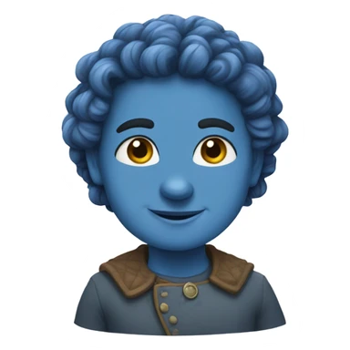 Blue merel doodle sticker