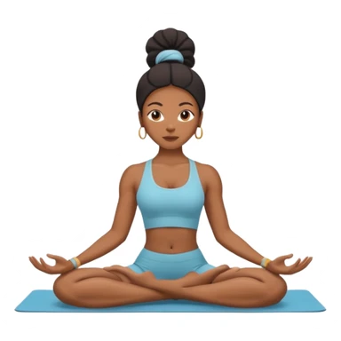 Yoga Practitioner black woman  sticker