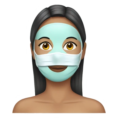 Woman with beauty face mask sticker