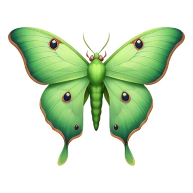 Luna moth sticker