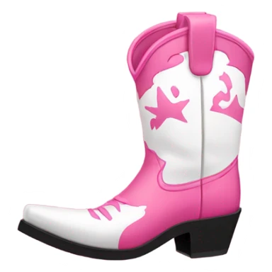 pink and white cowboy boots  sticker