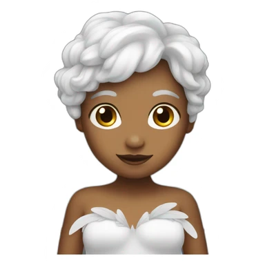 Fairy with white wings with flashes sticker