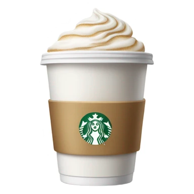 white starbcks with cream sticker