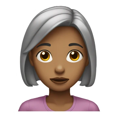 girl with her hands on her had sitting sad sticker