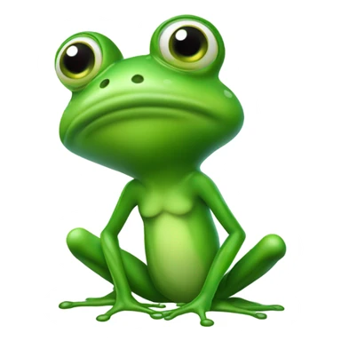 Girl frog sticker