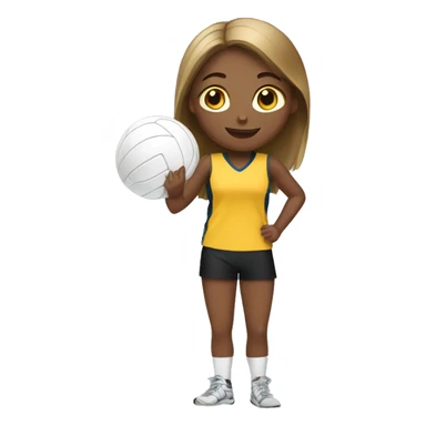 Girl playing volleyball  sticker