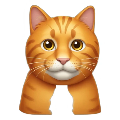 big orange cat with little touch of white  sticker