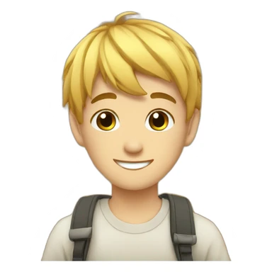 Newyear wishing from cute boy sticker