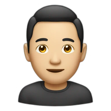 asian man pocker sticker