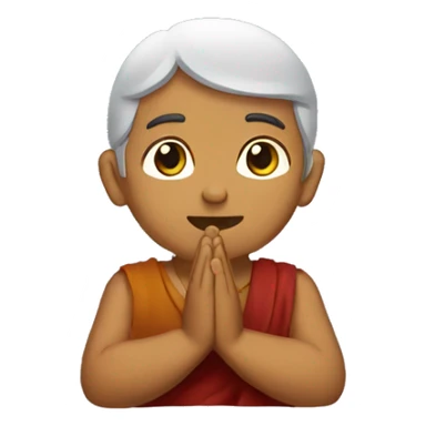 Desi indian people praying to god sticker