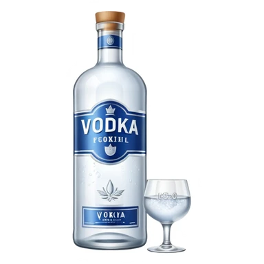  vodka bottle with logo sticker