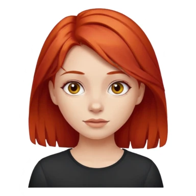 Girl with red hair  sticker
