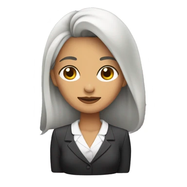 mujer abogada en traje con cabello rojizo sticker