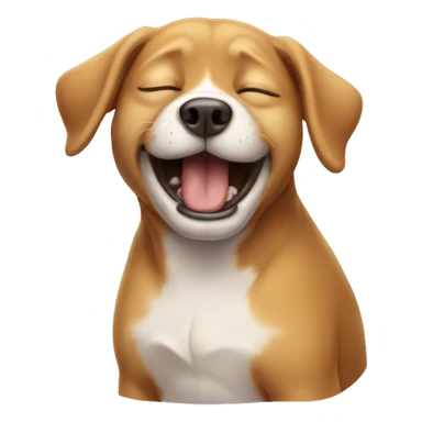 Happy dog crying sticker