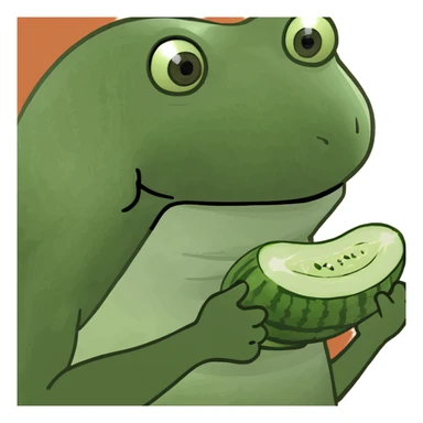Hand holding cucumber sticker