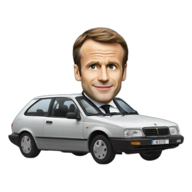 Macron dans 1 voiture sticker