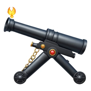 Black Shiny Naval Smoothbore Muzzle-Loading Can sticker