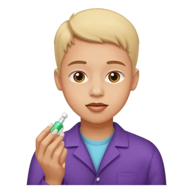 Joven tomando pastilla sticker