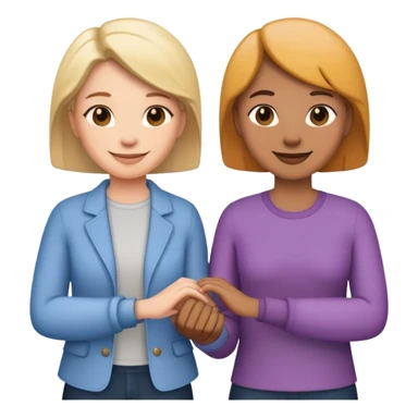 lesbian couple holding hands sticker