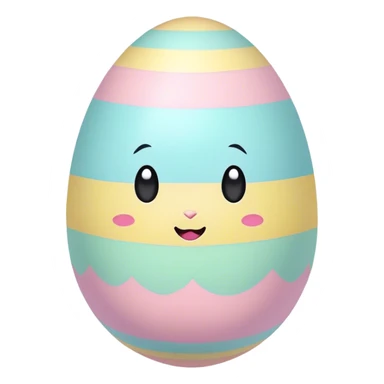 Pastel Easter egg sticker