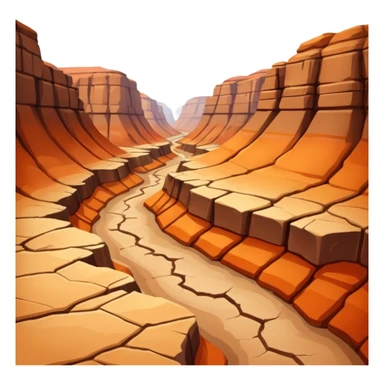 Canyon with no water in it  sticker