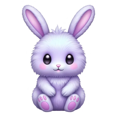 alien kawaiipuffy  fluffy easter bunny  sticker