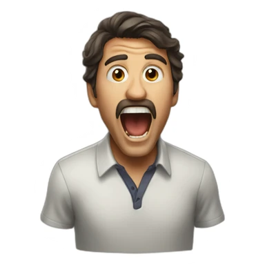 Javier Milei shouting sticker