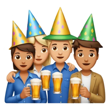 bola de discoteca bebiendo cerveza con amigos sticker