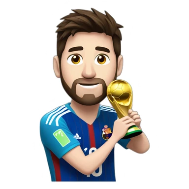 Messi con la copa del mundo sticker