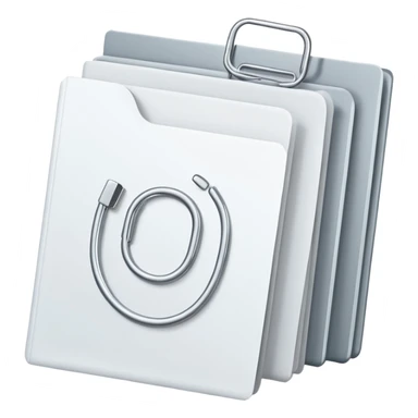 three document files, all clipped together with a large paperclip sticker