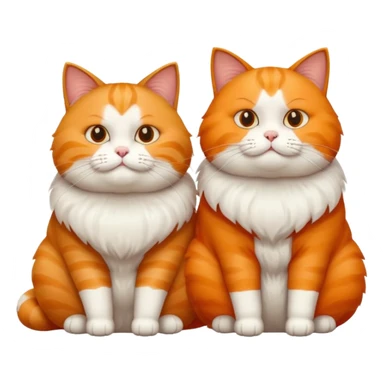 Two fat cats sticker