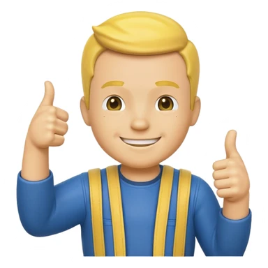 fallout 4 vault boy with thumbs up sticker