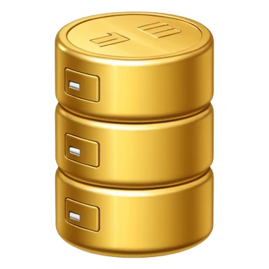 a battery emoij, containing vertically stacked coins sticker