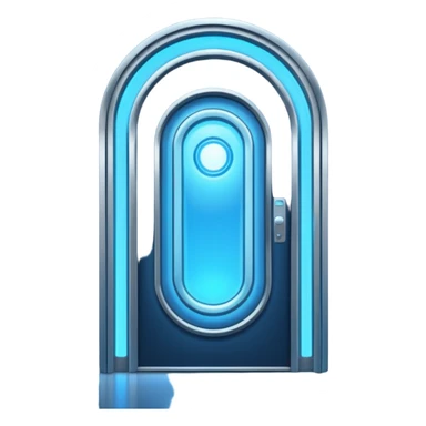 futuristic door portal sticker