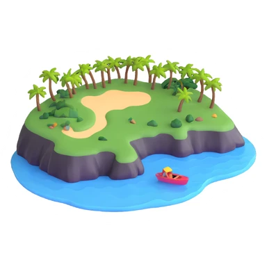 SimDay Bay near a lush island in the Pacific Ocean sticker