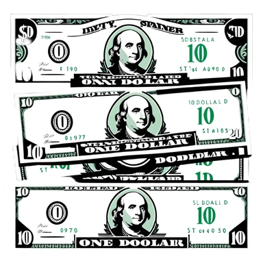 one hundred dollar bill sticker