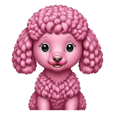 Pink poodle sticker