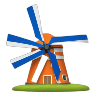 windmill with dutch flag sticker