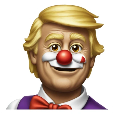 Donald trump as clown sticker