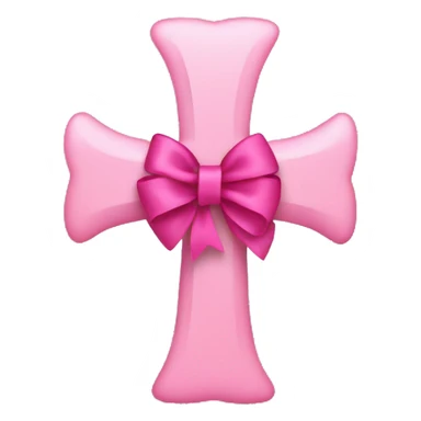 CROSS WITH PINK BOW sticker
