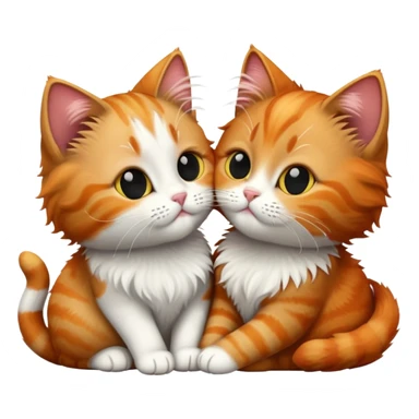 two cats kissing  sticker