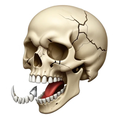 Skull with mouth open mind blown sticker