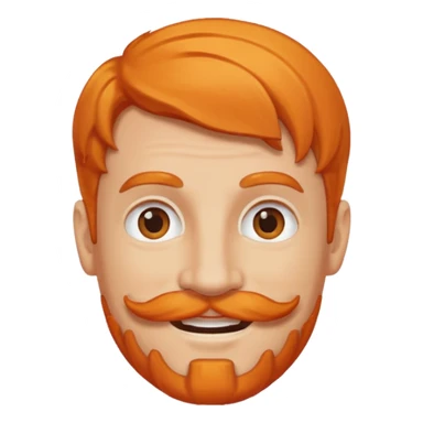 orange-haired mustache man sticker