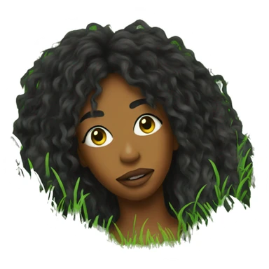 sza in grass sticker