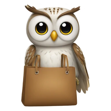 Owl with a bag  sticker