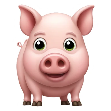 Pig holding poo sticker