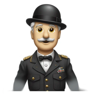 Charlie Chaplin wearing Ww2 suit sticker