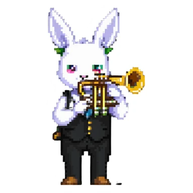 Character with trumpet-shaped ears sticker