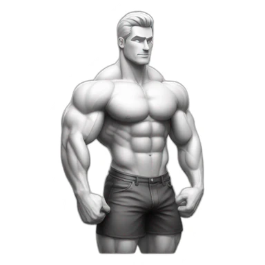 handsome white bodybuilder triceps sticker