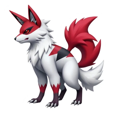 Edgy Cool Beautiful Zangoose-Zoroark, full body sticker